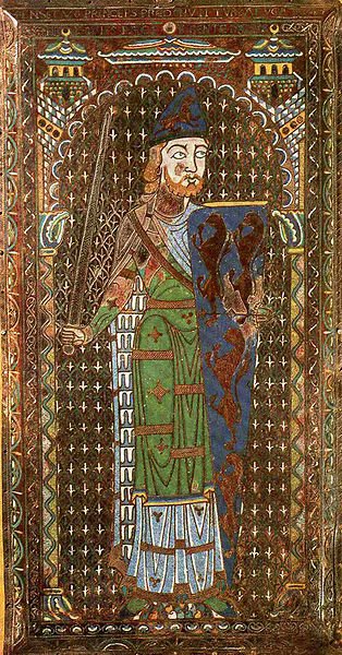 Enamel effigy of Geoffrey Plantagenet, Count of Anjou on his tomb at Le Mans Cathedral